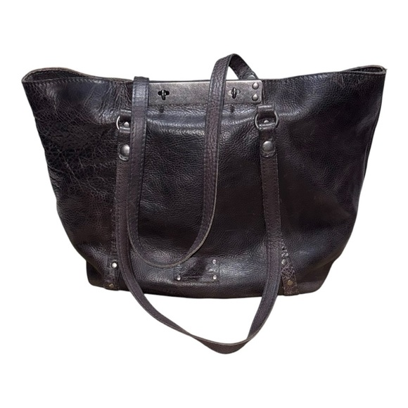 Patricia Nash Black Leather Tote or Laptop Bag - Picture 4 of 16